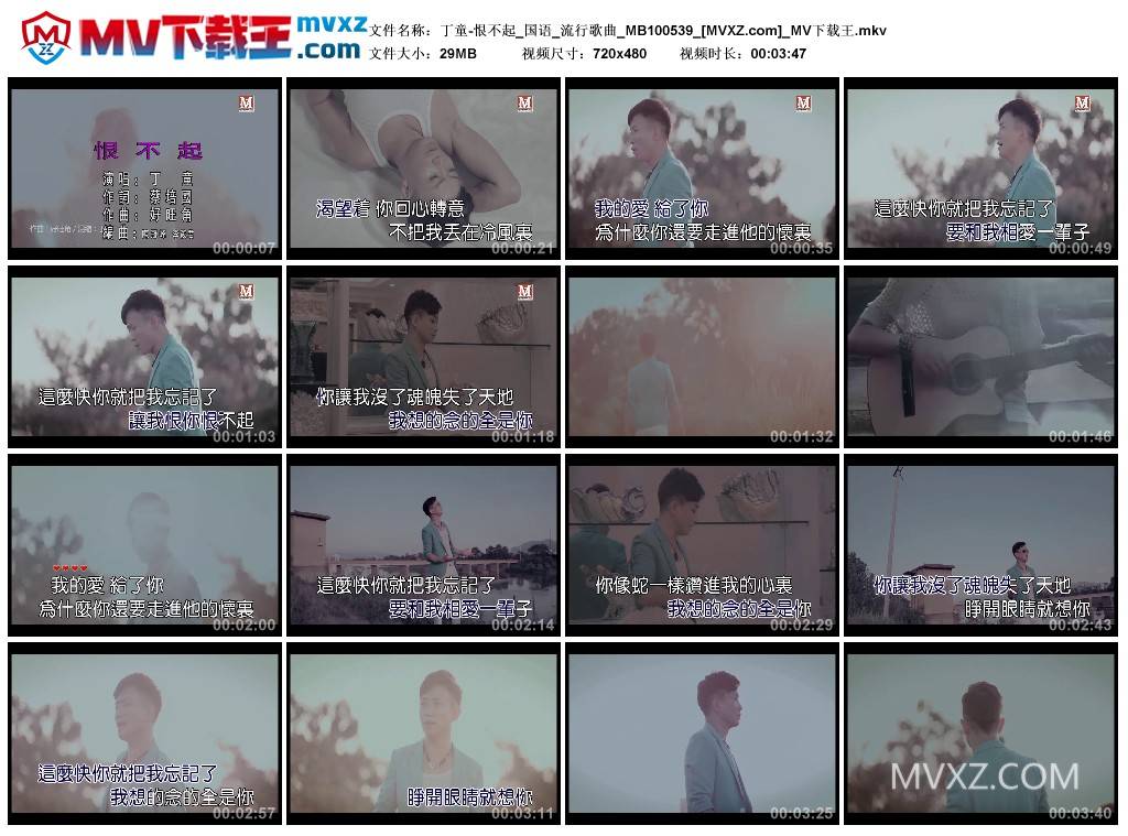 丁童-恨不起_国语_流行歌曲_MB100539